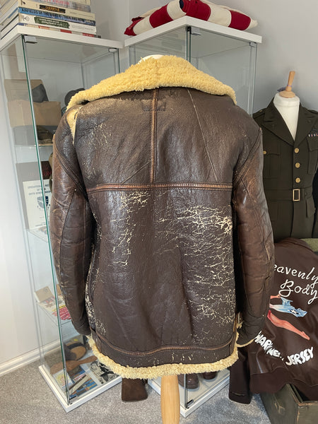 Original World War Two American B-3 Flight Jacket, Large Size 44