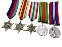 1939/45, Africa, Italy Star, Defence Medal and 1939/45 War Medal