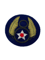 Premium Quality 8th Air Force Patch, Hand Sewn Bullion, Large Wing Variant
