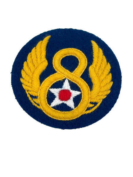 Premium Quality 8th Air Force Patch, Hand Sewn Cotton on Felt