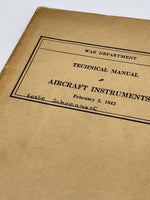 Original World War Two Era American Technical Manual TM 1-413 (Technical Manual - Aircraft Instruments), Dated 1942