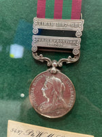 Original 1895 India General Service Medal, Two Clasps (Tirah 1897-98 and Pubjab F. 1897-98), Royal Inniskilling Fusiliers
